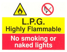 L.P.G. Highly flammable - Slater Signs