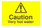 Caution Very hot water