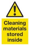 Cleaning materials stored inside