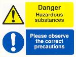 Danger Hazardous substances / Please observe the correct precautions