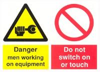 Danger men working do not switch on