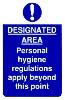 Designated area personal hygiene regulations 