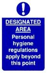 Designated area personal hygiene regulations