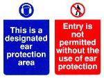 This is a designated ear protection area / Entry is not permitted