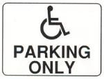 Disabled parking only