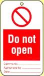 Do not open