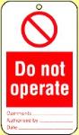 Do not operate