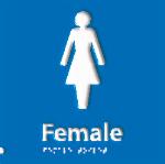 Female Toilet NHS Braille / Tactile