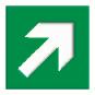 Fire escape arrow / Diagonal / Tactile