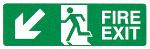 FIRE EXIT diagonal down left