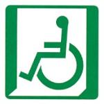 FIRE EXIT disability left (Pictogram)