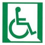 FIRE EXIT disability left (Pictogram)