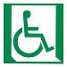 FIRE EXIT disability right (Pictogram)