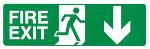 FIRE EXIT down