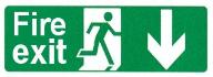 FIRE EXIT down