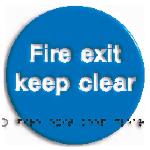 Fire exit keep clear