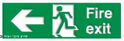 Fire Exit / Left  Braille / Tactile