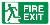 Fire exit running man left