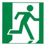 FIRE EXIT Running man right (Pictogram)