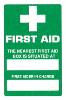 First aid / The nearest first aid box..