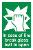 In case of fire break glass bolt to open