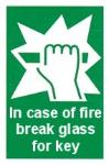 In case of fire break glass for key