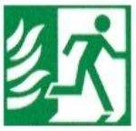 NHS FIRE EXIT running man right