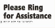 Please Ring for Assistance B/W