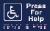 Press For Help Braille / Tactile