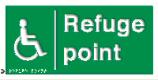 Refuge point / Disabled  Braille / Tactile