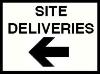 SITE DELIVERIES (Left arrow)