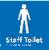Staff Toilet Male NHS Braille / Tactile