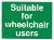 Suitable for wheelchair users