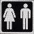 Toilets ladies/gents pictogram