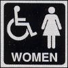 Wheelchair toilet women